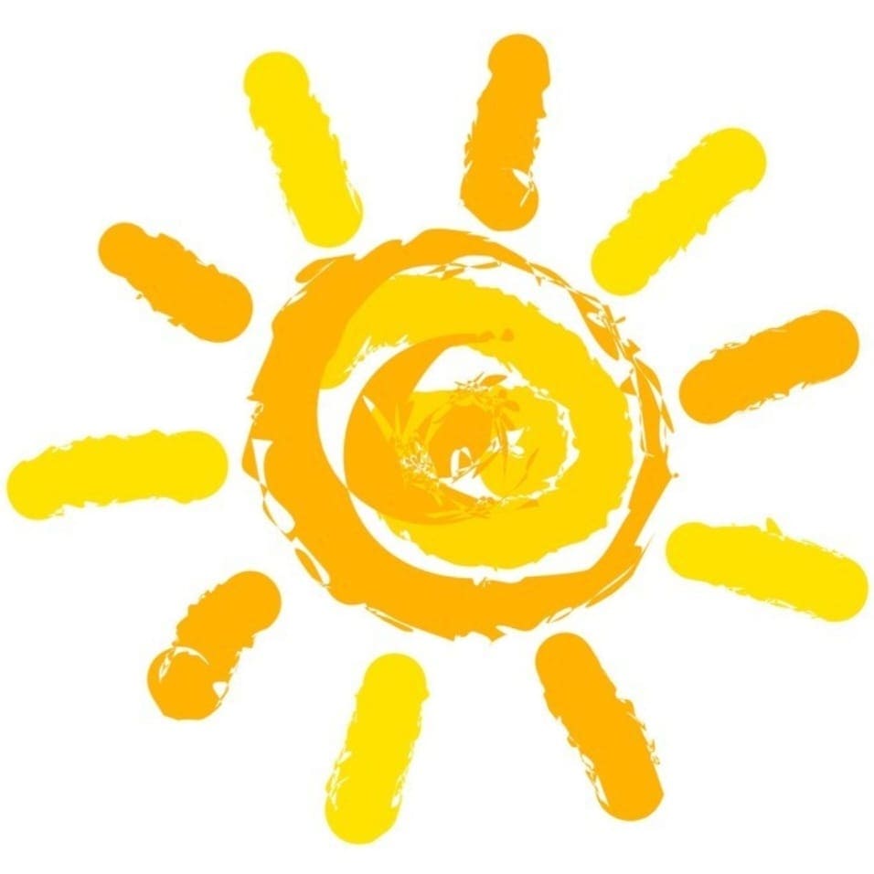 soleil jaune en dessin